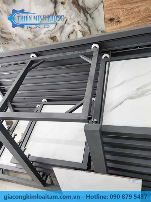 Kệ Lùa Ngang Tầng 20 Lá Trưng Bày Gạch 600x600mm & 800x800mm | Thiên Minh Phong - Hình ảnh 2