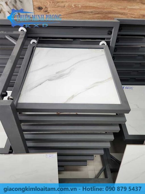 Kệ Lùa Ngang Tầng 20 Lá Trưng Bày Gạch 600x600mm & 800x800mm | Thiên Minh Phong - Hình ảnh 8