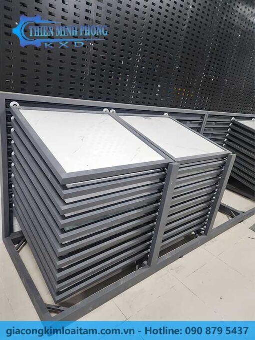 Kệ Lùa Ngang Tầng 20 Lá Trưng Bày Gạch 600x600mm & 800x800mm | Thiên Minh Phong - Hình ảnh 5